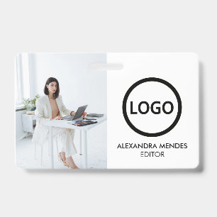 Employee ID Card Modern Minimalist Company Badge
