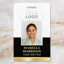 Employee ID Name Company Logo Black Gold Business