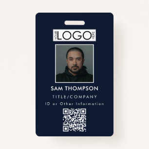 Employee ID Photo Company Security Badge QR Code ID Badge