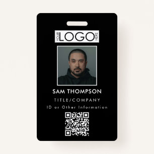 Employee ID Photo Company Security Badge QR Code ID Badge