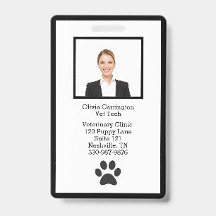 Employee ID Photo Logo Name Badge