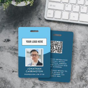 Employee ID Photo Logo QR Code Badge ID Badge