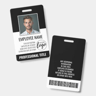 Employee ID - Photo, Logo, Title - Custom Plastic Badge