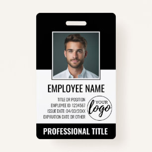 Employee ID - Photo, Logo, Title - Custom Plastic ID Badge