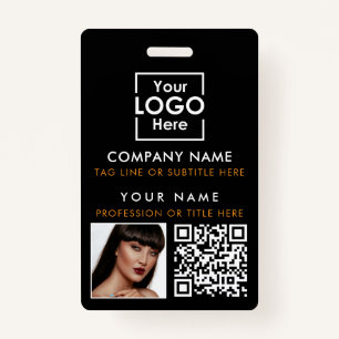 Employee ID Photo QR Code Custom ID Printing ID Badge