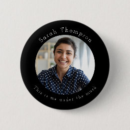 Employee ID Photo While Wearing a Mask Button