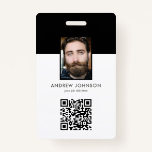 Employee ID QR Code Logo Photo Badge ID Badge