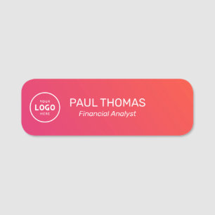 Employee Job Title Modern Professional Magnetic Name Tag