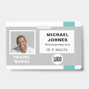 employee logo and photo name tag ID badge