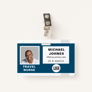 employee logo and photo name tag ID badge