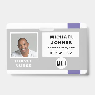 employee logo and photo name tag ID badge