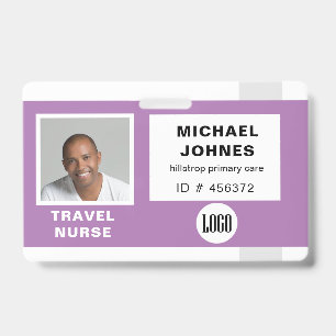 employee logo and photo name tag ID badge