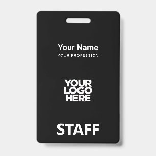Employee Logo Staff Tag Front and Back The Same ID Badge