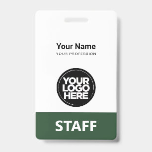 Employee Logo Staff Tag Front and Back The Same ID Badge