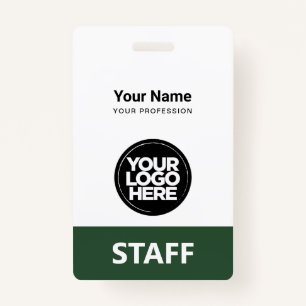 Employee Logo Staff Tag Front and Back The Same ID Badge