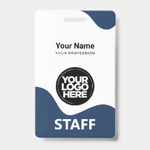 Employee Logo Staff Tag Front and Back The Same ID Badge