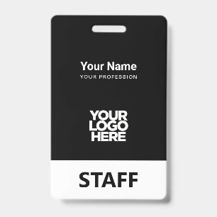 Employee Logo Staff Tag Front and Back The Same ID Badge