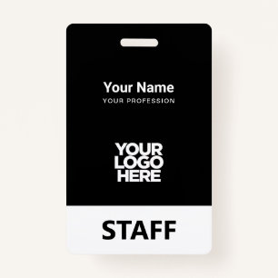 Employee Logo Staff Tag Front and Back The Same ID Badge