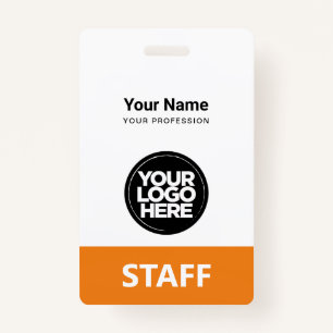 Employee Logo Staff Tag Front and Back The Same ID Badge