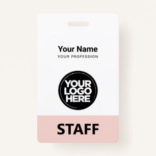 Employee Logo Staff Tag Front and Back The Same ID Badge