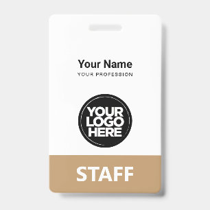 Employee Logo Staff Tag Front and Back The Same ID Badge