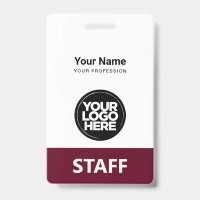 Employee Logo Staff Tag Front and Back The Same