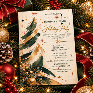 Employee Modern Christmas Corporate Holiday Party Invitation