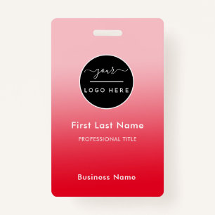 Employee Name Badge Custom Business Logo Staff Tag ID Badge