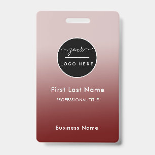 Employee Name Badge Custom Business Logo Staff Tag ID Badge