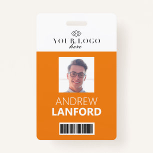 Employee Name Badge Custom Logo and Color ID Badge