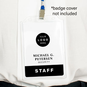 Employee name custom company logo staff ID ID Badge