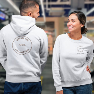Employee Name Logo Front and Back Sweatshirt