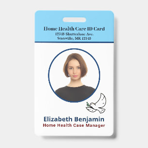 Employee Name Photo Logo Bar Code Custom ID Badge