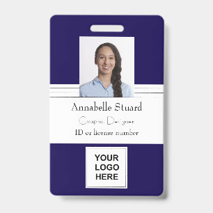 Employee Name Photo Security ID Badge
