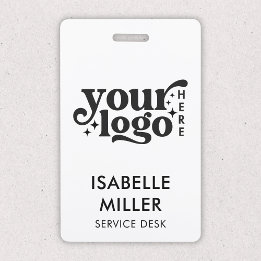 Employee Name Staff ID Minimalist Company Logo ID Badge