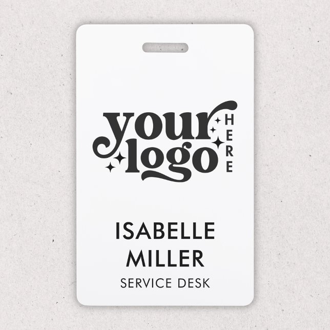 Employee Name Staff ID Minimalist Company Logo ID Badge (Creator Uploaded)