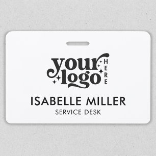 Employee Name Staff ID Minimalist Company Logo ID Badge