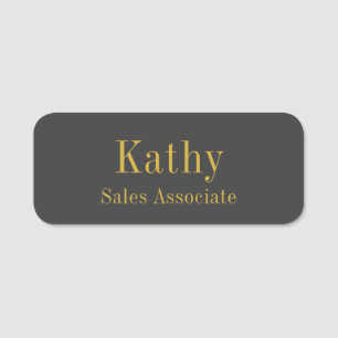 Employee Name Tag Badge Pin or Magnet