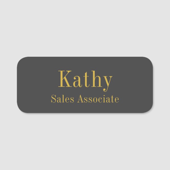  Employee Name Tag Badge Pin or Magnet  (Front)