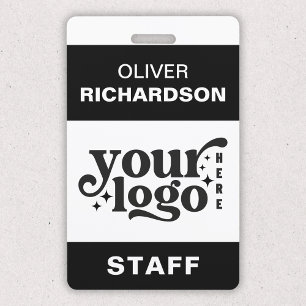 Employee Name Tag Custom Business Logo Staff  ID Badge