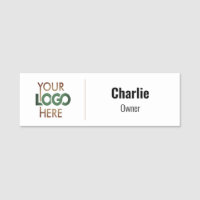 Employee Name Tag Custom Logo Magnetic Or Pin Back