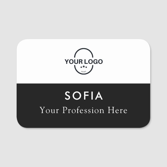 Employee Name Tag Custom Logo Magnetic Plastic (Front)