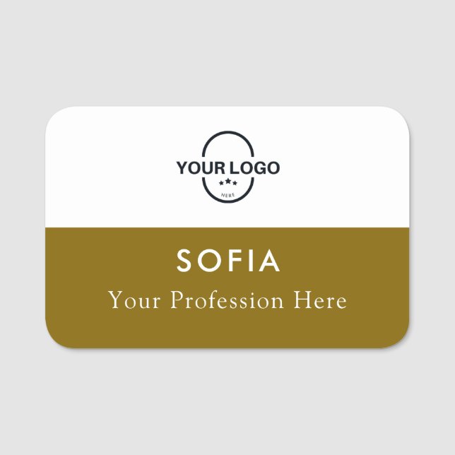 Employee Name Tag Custom Logo Magnetic Plastic (Front)