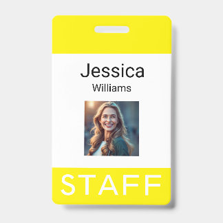 Employee name tags, personal company logos, person ID badge