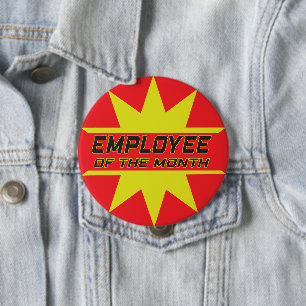 Employee of the Month 10 Cm Round Badge