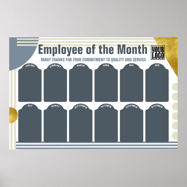employee of the month 4x6 photo recognition displa poster (Front)