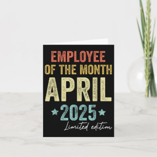 Employee Of The Month April 2025 Vintage  Card
