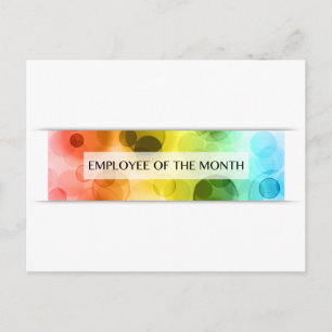 employee of the month (bokeh) postcard