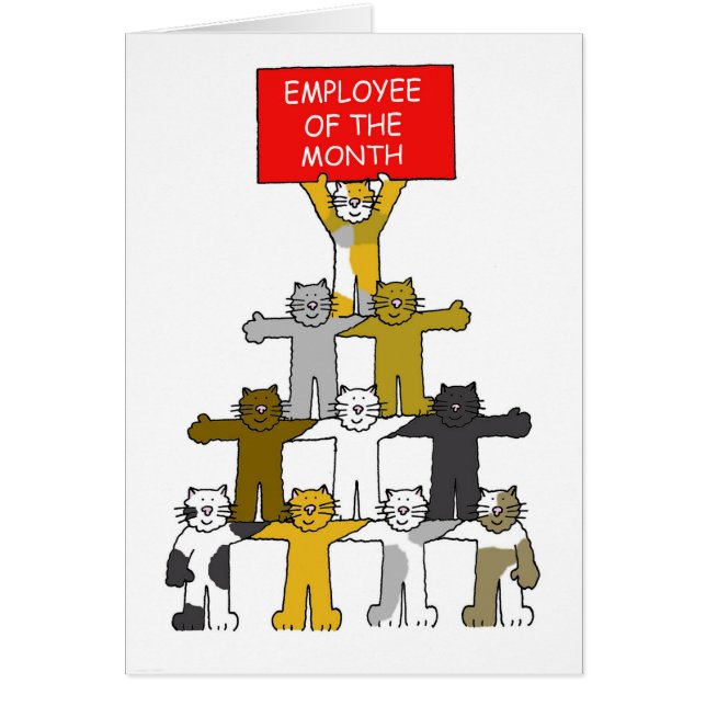 Employee of the Month Cartoon Cats (Front)