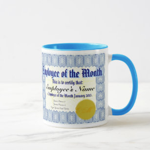 Employee of the Month Certificate Mug